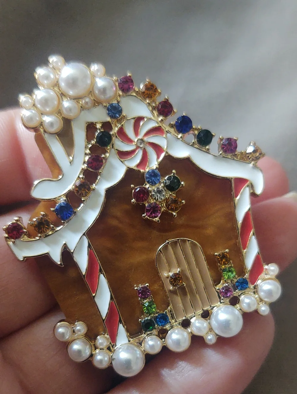 Gingerbread House Brooch *Christmas In July*
